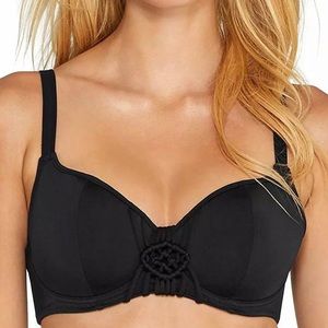 Freya Lycra Macrame black swim top size 32DD